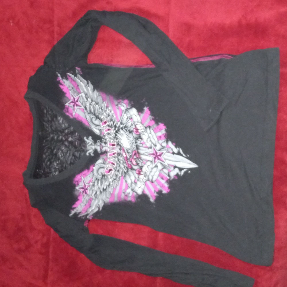 PINK & BLACK LONGSLEEVE T